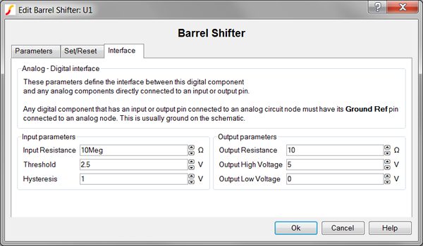 Barrel Shifter Interface Parameters