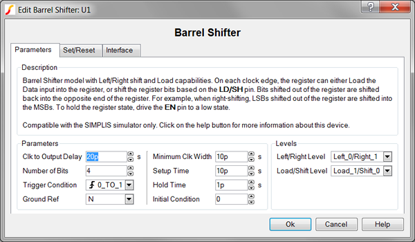 Barrel Shifter Parameters