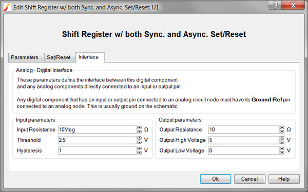 Shift Register with both Async and Sync Set/Reset Interface Parameters
