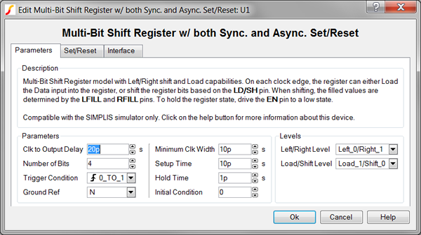 Shift Register (Multi-bit) with both Async and Sync Set/Reset Parameters