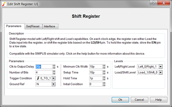 Shift Register Parameters