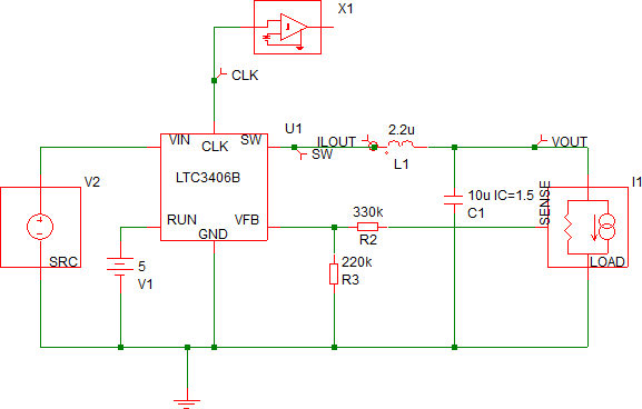 Schematic after placing DVM Source and Load