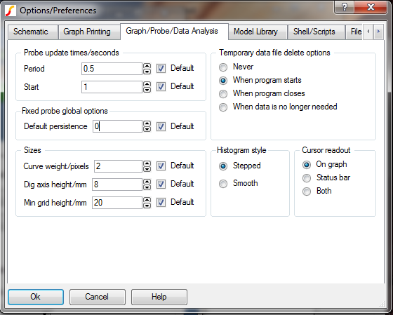 Setting default persistence